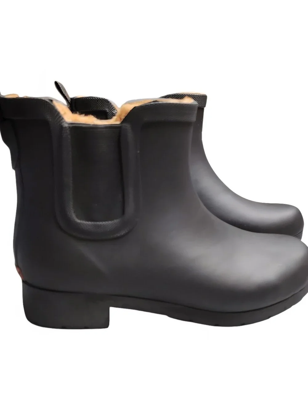 Chooka Women's Delridge Faux Fur Chelsea Rain Boot Size 6
